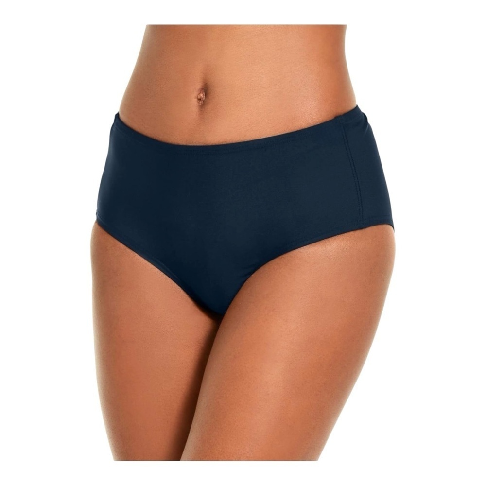 DKNY Classic Mid-Rise Bikini Swim Bottom in black NWT
